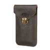 Riñonera para hombre Modelo nuevo transfronterizo Riñonera de cuero genuino de doble capa Bolsa multifuncional para teléfono Ultradelgada Se puede usar con cinturón Monedero