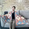 Bufanda Gruesa Cálida Estilo Yifei 2026 para Mujer, Chal de Cachemira Sintética, Bufanda de Doble Uso Dopamina con Cinta