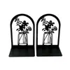 Estantería de escritorio de metal gruesa con patrón floral lindo para almacenamiento de libros, clip para libros estilo papelería, soporte para libros de escritorio transfronterizo de Amazon