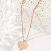Colar Transfronteiriço Europeu e Americano de Aço Inoxidável, Corrente Clavicular, Colar Coração de Aço Titânio da Moda, Joias de Nicho de Luxo Leve para Mulheres com um Toque de Alta Qualidade