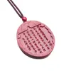 Colar com Pingente Sutra do Coração para Mulheres, Joia Vintage com Toque de Luxo, Design de Nicho, Joias Estilo Taoísta Atacado, Pingente de Cinábrio