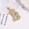 Corrente de Suéter Hip-Hop Criativa de Moda Europeia e Americana Transfronteiriça Pingente de Coroa de Cobre Incrustada com Zircônia Letra Inglesa Colar para Mulheres