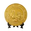 Nuevo Color Dorado Arena Caballo Hacia el Éxito Medalla Redonda Adornos Caballo Dorado para Dar Riqueza Año del Caballo Adornos de Fortuna de Escritorio Manualidades