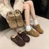 Zapatos retro de mujer estilo Birkenstock todo incluido, nueva colección otoño/invierno 2026, suela suave, forro de felpa, mocasines sin cordones, versátiles zapatos casuales de algodón