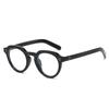Nuevas Gafas de Sol Ovaladas de Moda Transfronterizas Simples Retro Redondas de PC Visión Nocturna con Remaches