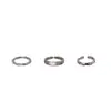 Conjunto de Três Peças Mobius Su Ring Ins, Moda Feminina, Celebridade da Internet, Retro All-match Food Anel de Dedo Personalizado Inglês