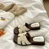 Sandalias Slip-On con Suela Gruesa para Aumentar la Altura para Mujer, Nuevo Estilo Verano 2026, Tejido Francés, Antideslizantes, Transpirables, Cuña de Color Sólido