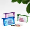 Bolsa Cosmética Transparente Colorida Personalizada con Borde de PVC Impermeable Neceser Bolsa de Regalo Bolsa de Maquillaje