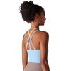 Nueva ropa interior deportiva de nailon cepillado de doble cara con espalda de color sólido y doble capa cruzada, ropa para correr, fitness y yoga para mujer