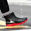 Bota de Chuva de Pesca com Fivela para Fazenda Masculina Curta Impermeável Boca Unisex Sapatos de Chuva Antiderrapante Obra Cozinha Com Veludo Quente