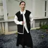 Chal de Mujer de Color Sólido con Cuello Redondo de Tela TR 2026 Otoño Nuevo Estilo Versátil Simple de Trabajo Chaqueta sin Mangas