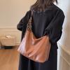 Cross-border Simple Casual Grande Capacidade Bolsa Tote Feminina 2024 Nova Bolsa de Ombro All-match Bolsa Crossbody de Couro Macio de Alta Qualidade