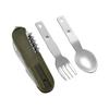 Set de cubiertos plegables y desmontables para senderismo y viaje, operado por el fabricante, con múltiples cuchillos, tenedores y cucharas para exteriores