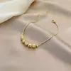 Pulsera Wufu Linmen Pulsera de Cuentas de Transferencia Mate Diseño de Nicho Femenino Moda Simple Pulsera Retro
