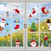 Nuevas Pegatinas Electrostáticas de Copo de Nieve de Papá Noel Pegatinas para Ventana Sin Pegamento Pegatinas para Vidrio Suministros para Decoración de Ventanas Pegatinas de Navidad