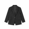 Yidao Vintage 2026 Coleção Outono Nova: Estilo Retro Americano, Sensação de Luxo, Cor Sólida, Caimento Solto, Blazer Versátil para Homens