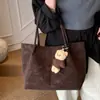 Bolsa Retro Esmerilada Ropa de Trabajo para Mujer Bolso Tote Versátil 2025 Otoño e Invierno Nuevo Bolso de Hombro tipo Portadocumentos de Gran Capacidad