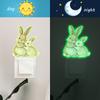 Sticker Luminoso Comercio Exterior Mg-Yk032 Conejito Abrazándose Pintado Decoración de Interruptor de Casa Pegatina Embellecedora Autoadhesivo Mayoreo