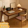 Mesa para estudantes, escrivaninha para estudo em casa, mesa de quarto para alunos do ensino fundamental, mesa de escritório retangular simples para computador com pernas de madeira maciça