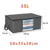 Caja de almacenamiento de tela a rayas transfronteriza, transparente y visible, para organizar ropa, ropa de cama y otros artículos; plegable, capacidad extragrande, para uso doméstico