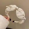 Estilo avanzado Otoño e Invierno Nuevo estilo Aro para el cabello Pinza para el cabello de parte superior craneal alta para mujer Temperamento Lavado de cabello a presión lateral ancho Hebilla para la cabeza de estilo avanzado
