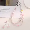 Cordão de Celular Exquisito de Alta Qualidade, Estilo Luxo Leve Liga Borboleta Moda Miçangas Chaveiro de Carro, Bolsa de Corrente Decorativa de Resina