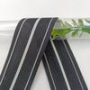Tecido de Malha Damasco 4cm com Listra Damasco Preta Listra Damasco Azul Fita de Malha Preta e Branca Cinto de Borda para Roupa Tira Lateral