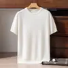 Suéter cómodo de cachemir, jersey de manga corta para hombre 100% cachemir con cuello redondo, sensación casual y de alta gama, suéter de punto de manga corta