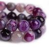 Ventas Directas de Fábrica Ágata Rayada Colorida Cuentas Sueltas Ágata Seda Envueltas Cuentas Redondas Cuentas Semiterminadas Accesorios de Joyería DIY