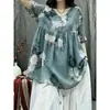 2026 Nova Camisa Babydoll Decote V Plus Size para Mulheres Plus Size Manga Curta Top
