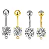 Piercing de Ombligo Amazon Acero Inoxidable 316L con Circonita Estilo Europeo y Americano Anillo de Ombligo Personalizado con Pedrería Joyería para Piercings Corporales