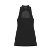 Bestseller Transfronterizo de AliExpress Primavera 2026 Nuevo Vestido Mini Ajustado de Color Sólido con Abertura para Mujer 3152232