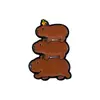 Broche Caricatura Capibara Lindo Animalito Insignia de Metal Capibara Esmalte Bidimensional Insignia de Decoración para Ropa
