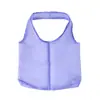 Bolso de Mano de Malla Forjada Lirio Manchado, Neceser Ligero, Peluche, Bolso Tote de Hombro de Gasa Mate