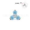 Aretes de Titanio F136 de Alto Pulido Super Brillantes, Tres Piezas, Aretes para Labio, Aretes para Ceja, Aretes para Lengua, Joyería para Piercings, Fábrica, Venta al por Mayor