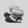 Botas de nieve peludas para mujer 2026 otoño nuevo botas cortas de felpa vintage, zapatos de algodón gruesos casuales versátiles a la moda