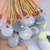 Joyería de Colgante de Jade Natural Tianshan con Cordón, Amuleto de Paz, Nube Auspiciosa, Colgante Pequeño de Jade al por Mayor