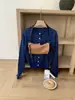Bolso de Axila Esmerilado de Gama Alta de Nicho Coreano para Mujer Bolso Bandolera Retro de Gamuza Versátil Bolso Almohada