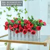 Adornos de Maceta de Flores Artificiales, Macetas de Valla, Juegos de Flores Artificiales, Decoraciones Festivas para Sala de Estar, Decoraciones de Interior, Arte Floral de Plástico