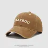 Gorra de Béisbol Infantil Primavera y Verano Mezclilla Lavada Vintage con Letras Visera Niños y Niñas Protección Solar Sombrero para el Sol