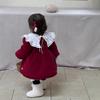 Roupas de Inverno para Crianças, Vestido Grosso para Bebê, Roupas Infantis Estilo Coreano, Saia de Veludo para Bebê, Casaco de Algodão para Menina