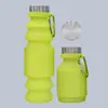 Fábrica de Comércio Exterior Garrafa de Água Dobrável de Silicone 550ml Brinde Corporativo Personalização Silicone de Grau Alimentício Pode Imprimir Logotipo