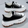 Zapatos de Lona Clásicos Br301 para Mujer, Zapatillas Versátiles de Moda Nuevas para Primavera y Verano, Suela Gruesa que Aumenta la Altura, Estilo Coreano para Estudiantes, Zapatos Populares
