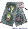 Tela Nueva de Algodón Estampado de Cera Imitación Africana Ankara con Diamantes Pequeños, Tela para Ropa Estampada con Cera Dorada para Exportación al por Mayor