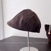 Sombrero de Moda Retro de Lunares para Mujer Invierno Estilo Nuevo Versátil Adelgazante de Rostro Gorra de Pico de Pato Calidez y Temperamento Gorra de Boina