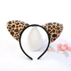 Faixa de cabeça com orelhas de gato estampa de leopardo Faixa de cabeça europeia e americana acessórios de cabelo para fantasia Mickey Mouse comércio exterior transfronteiriço cocar atacado