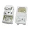 Tomada AC-01 de Dois Pinos com Certificação CCC Classe II, Interruptor Branco de Dois Pinos com Fusível Único, Plugue Db-14 de Dois Pinos