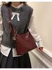 Bolso de mano retro transfronterizo para mujer, nuevo bolso de hombro bajo el brazo de alta gama de moda 2024, bolso de mano de gran capacidad, bolso grande