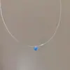 Exquisito Collar Invisible de Lágrimas de Sirena Brillantes para Mujer, Lujo Accesible, Sencillo Collar de Circonita Colorida de Gama Alta, Mismo Estilo que Sun Li