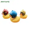 Pato de Viento Roto Adornos para Coche Coche Celebridad de Internet Usando Casco Casco de Seguridad Pato Amarillo Decoración Interior de Coche Pato Turbina